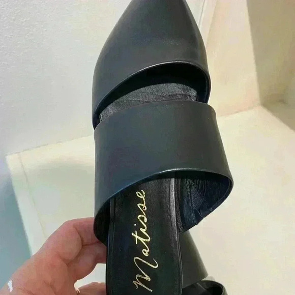 Matisse Women’s Leather Black Flat Slip On Pointed Miles 8M great condition - Picture 9 of 9